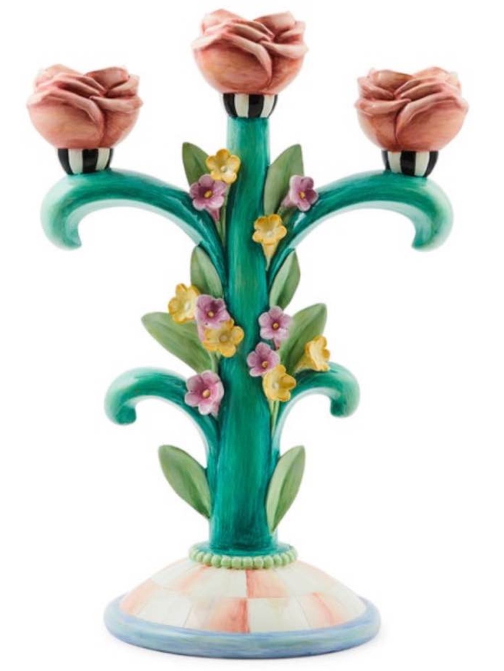 Rosy Meadows candelabra. Mackenzie Childs